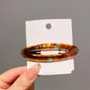 Celebridade da internet simples placa de acetato BB clipe para meninas franja lateral clipe lateral florido cor de casco de tartaruga oco gota d'água grampo de cabelo