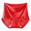 [Mismo producto que en Douyin] Ropa interior de jacquard en relieve estilo chino, cintura media-alta, cobertura total, entrepierna extendida, bragas tipo triángulo