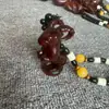 Atacado Madeira de Jacarandá Cabide de Cuia Peças de Mão Pulseira de Viagem Acessórios de Pingente Feitos à Mão Artesanato de Sândalo Pingente