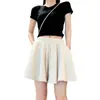 Calça Estilo Ballet para Mulheres, Tamanho Petite, Hot Pants para Uso Externo, Shorts Bufantes para Mulheres, Novo Estilo Verão 2026, Cintura Elástica, Esportivo