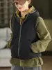 Chaleco Reversible de Comercio Exterior 2025 Invierno Nueva Moda Chaleco Acolchado con Capucha Chaqueta Corta Cálida para Mujer