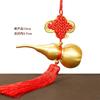 Pingente de Cabaça de Cobre com Nó Chinês Auspicioso para Decoração de Porta, Cabacinha Oca para Boa Sorte e Prosperidade, Ornamento de Porta de Quarto