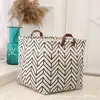 Cesta de almacenamiento de lona sin forro transfronteriza bolsa de almacenamiento cuadrada para ropa lavable al agua plegable para ropa interior calcetines juguetes almacenamiento de armario