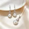 Accesorios de Perlas DIY Aguja de Plata Popular Chapado en Oro de 18K Microincrustado Circonita Aretes de Presión de Cisne Montura Vacía Arete Accesorios de Perlas