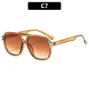 2026 Gafas de Sol Casuales de Moda Estilo Coreano con Doble Puente y Tachuelas, Únicas y Versátiles, Populares entre las Influencers Femeninas, Gafas de Sol Nuevas