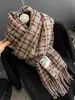 Cachecol Quente de Inverno Famoso na Internet Versátil Estilo Japonês Coreano Cachecol de Tricô para Estudantes Femininas Engrossado