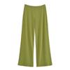 Ropa de Mujer de Comercio Exterior Verano 2025 Europeo y Americano Top Asimétrico Decorativo Plisado + Traje de Pantalón Casual Mujer E52670/69