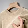 Suéter de Tricô Grosso e Quente para Homens, Comércio Exterior Transfronteiriço, Gola V Meia-Alta, Suéter de Lã de Inverno, Suéter de Tricô Base para Homens