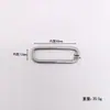 Accesorios de Ferretería para Bolsos Hebilla Metálica Cuadrada Ajustable Conector de Correa de Hombro de Cinta para Bolsos Alambre de Hierro Hebilla Cuadrada de Acero Inoxidable