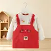 Bata para bebé para otoño e invierno, prenda exterior elegante para niños, babero reversible para comer, unisex, impermeable y resistente a las manchas, de manga larga, pana