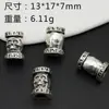 Runas Vikingas Cuentas con Agujero Grande DIY Anillo para Extensión de Cabello Trenzado Sucio Set de Accesorios de Joyería de Aleación Caja para Hacer Muestra