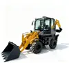 Exportación transfronteriza de cargador excavador multifuncional de doble propósito 2.5 toneladas Cargador excavador con ruedas