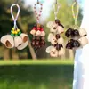 Anéis coloridos estilo floresta, kit de materiais DIY para sinos de vento de casca de fruta natural, bolsa artesanal, chaveiro de carro, decoração suspensa, materiais de casca de fruta