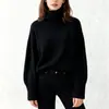 Suéter de Cuello Alto Tejido para Mujer, Ropa Exterior de Otoño e Invierno, Nuevo Estilo 2026, Prenda Interior Retro Relajada, Camiseta Básica Tejida a la Moda para Mujer