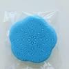 Cepillo de champú para bebé de flor de silicona, cepillo de baño, cepillo de limpieza para niños pequeños, cepillo de limpieza facial, cepillo de limpieza facial para recién nacidos, cepillo de lavado facial de cerdas suaves
