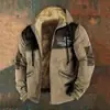 Estação Independente da Amazon Transfronteiriça Nova Jaqueta com Capuz e Zíper Moda Masculina Estampa Digital 3D Retrô