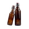 Botella de vidrio con hebilla marrón nueva al por mayor de fábrica, 500 ml-1000 ml, botella de enzima de maracuyá, botella de vino sellada