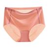 Calcinha Feminina Sem Costura Peça Única Seda Gelada Simples Cintura Média Bumbum de Pêssego Seda de Amora Forro Antimicrobiano Fina Calcinha Feminina