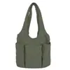 Bolso de Hombro Coreano de Nicho para Mujer 2025 Nueva Moda Versátil Bolso Tote Arrugado Gran Capacidad Multibolsillo Bolso de Axila