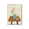 Natureza Morta Estilo Creme Quarto Mesa de Cabeceira Pintura Decorativa Simples ins Restaurante Pintura Arte Quente Sala de Estar Preguiçosa Pintura