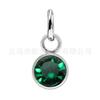 Hc502 Color Acero (Círculo Plano) Accesorios para Joyería DIY Colgante de Cristal de Vidrio Piedra de Nacimiento Colgante de Piedra de Cumpleaños de Diciembre