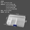 Caja de Plástico de 5 Compartimentos, Caja para Papelería, Caja de Almacenamiento Transparente de PP, Caja para Piezas y Accesorios, Caja Organizadora para Joyería y Manualidades, Ferretería
