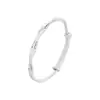 [Mimi] Pulseira de Prata 999.9 Fosca Torcida Moebius Gato Sorridente Sólida de Prata Esterlina Puxa-Empurra para Tornozelo