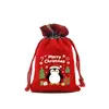 26 Novas Sacolas de Embalagem de Doces de Natal Desenho Animado TEMU Tecido de Algodão Xadrez Vermelho Bolsa Patchwork de Veludo Bolsa para Chocolate