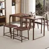 2026 Mesa de Té para Balcón Madera de Olmo Juego de Té Nuevo Estilo Chino Mesa y Sillas de Ocio Juego de Mesa y Sillas de Té de Madera Maciza Pura