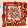 Lenço de Seda Impresso com Pintura a Óleo de Picasso Lenço de Cetim Floral Pequeno de Alta Qualidade Lenço Fino Casual para Menina