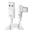 Cabo de Dados Super Flash de 10A Estendido em Ângulo Reto Adequado para Huawei Typec Honor Carregador de Celular para Carro Transfronteiriço