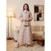 Nuevo Vestido Largo Elegante para Mujer, Vestido de Venta Caliente al por Mayor y Exportación de Fábrica, Vestido Estampado Bordado a Mano