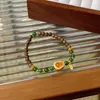 Pulsera de Cuentas de Fluorita Cristalina y Circonita Moda Lujo Ligero Pulsera de Gama Alta Temperamento de Nicho Joyería Versátil Venta al por Mayor