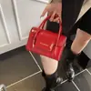 Bolso Pequeño Cuadrado Único con Textura para Mujer 2025 Verano Nueva Moda Retro Versátil Color Sólido Bolso de Hombro Único Cruzado