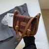 Bolso de tela a cuadros para mujer, bandolera informal de moda, bolso de hombro sencillo, bolso cuadrado pequeño, bolso retro para mujer, invierno 2024