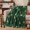 Copos de Nieve Árbol de Navidad Papá Noel Múltiples Patrones Manta Manta para Siesta en la Oficina Estilo Simple Suministro para Comercio Electrónico Transfronterizo