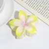 Moda Feminina Gradiente Dopamina Flor Presilha Criativa Grande Cabeça de Flor de Ovo Acessório de Cabelo Doce Fresco