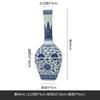 Pintura sobre Seda Jingdezhen Jade Antiguo Cong Porcelana Azul y Blanco Jarrón Porcelana Cuadrado Exterior Cuadrado Interior Redondo Flor China Jarrón Antiguo