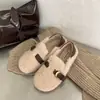 Zapatos de mujer esponjosos y peludos, de punta baja, suela plana, para usar en exteriores, nuevo estilo otoño/invierno, punta redonda, 2026, diseño de nicho, forrados de felpa, zapatos de algodón suave