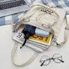 Nova Bolsa de Lona Feminina Estudante Estilo Coreano Alto Valor Estilo Preguiçoso Campus Livros Grande Capacidade Ombro Transversal Bolsa Tote