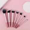 Set de 8 Brochas de Maquillaje con Mango Degradado Cerdas Suaves para Polvos Rubor Sombras de Ojos Set Completo para Principiantes Maquillaje de Color Herramientas de Belleza