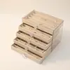 Caja de joyería a prueba de polvo multifuncional estilo cajón para collares, exhibición simple, caja de almacenamiento de joyería de alta gama para pendientes, organizador de anillos