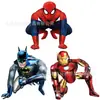 Ensamblaje Estéreo 3D Superhéroe de Marvel Spider-Man Iron Man Batman Globo de Película de Aluminio Niño Cumpleaños Regalo Juguete