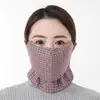 Mascarilla cálida para mujer en invierno, hecha de algodón puro, engrosada y ampliada, mascarilla a prueba de frío para adultos, a prueba de polvo, transpirable, lavable, adecuada para ciclismo