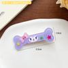 Horquilla de hueso pequeño de dibujos animados de color caramelo para mujer, estilo japonés, dulce estudiante, lazo de amor, flequillo con clip lateral