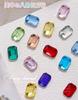 Joyería para Uñas Estilo Similar a Xi Fei Diamante Rectangular de Fondo Plano Celebridad de Internet Explosiones Diamante Esmeralda Súper Brillo Diamante para Uñas Diamante con Forma Especial