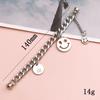 Acessórios de joias diy pulseira nova de metal com rosto sorridente capa de celular letras de aço inoxidável corrente da moda Feito à mão