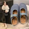 Medias Pantuflas Tejidas con Puntera Descubierta para Exterior de Mujer 2025 Nuevo Estilo de Verano con Falda, Sandalias y Pantuflas Casuales Versátiles