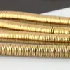Espaçador Biliar Preto Banhado a Ouro 3 4 6 8mm Pequena Conta Espaçadora Espaçador de Disco Acessórios para Pulseira Conta Buda DIY Mão Metabo
