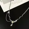 Colar com Pingente de Gota de Água e Borla Luar Feminino Estilo Hip-Hop Ins Sexy Costura Acessórios de Luxo Acessível Design de Ponta Atacado